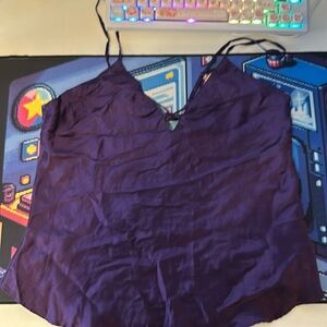 thrifted purple silk cami